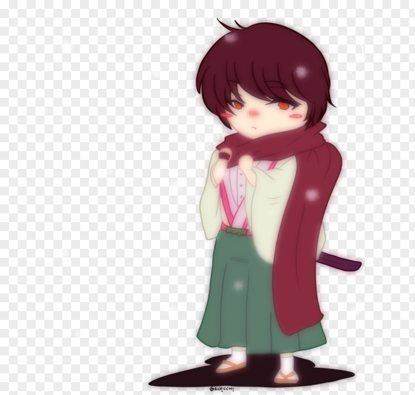 Purple Brown Hair Figurine Cartoon PNG