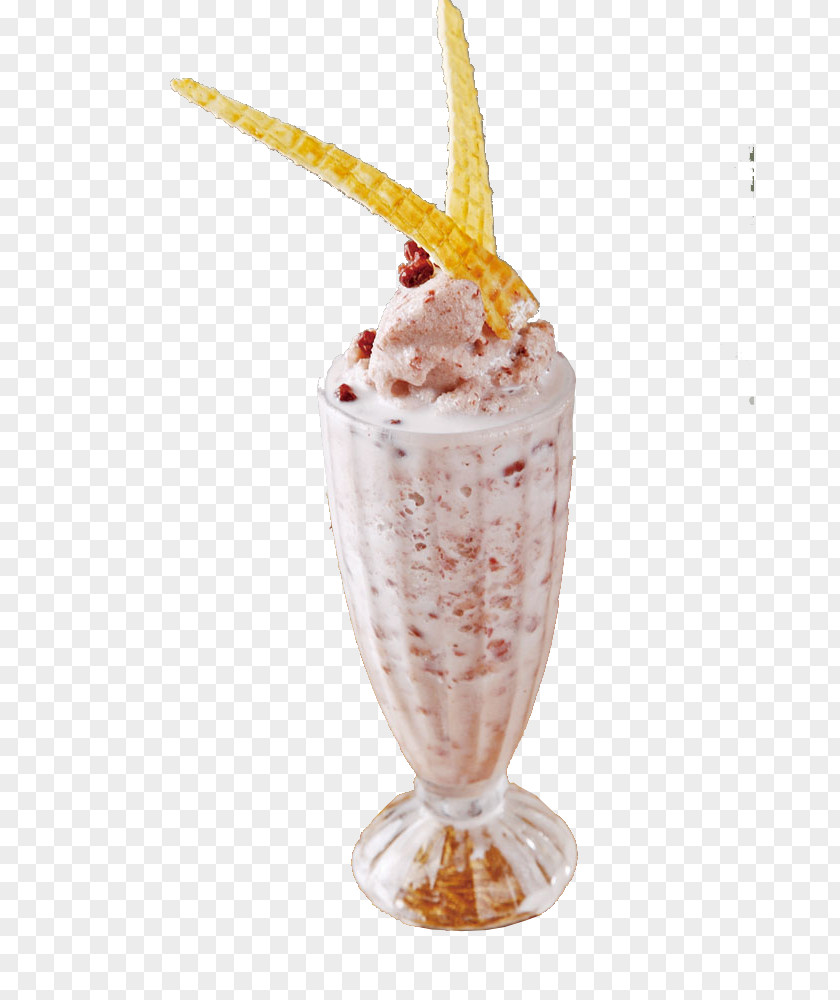 Red Bean Milk Fragrant Skating Ice Cream Sundae Smoothie PNG