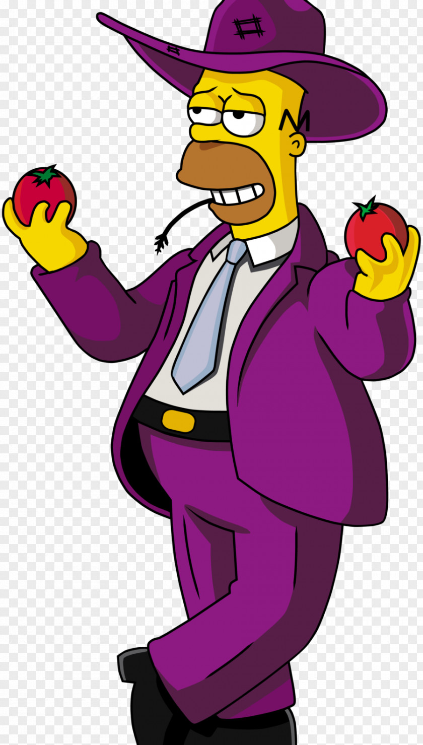 Homero Homer Simpson Bart Purple Character Mulberry PNG