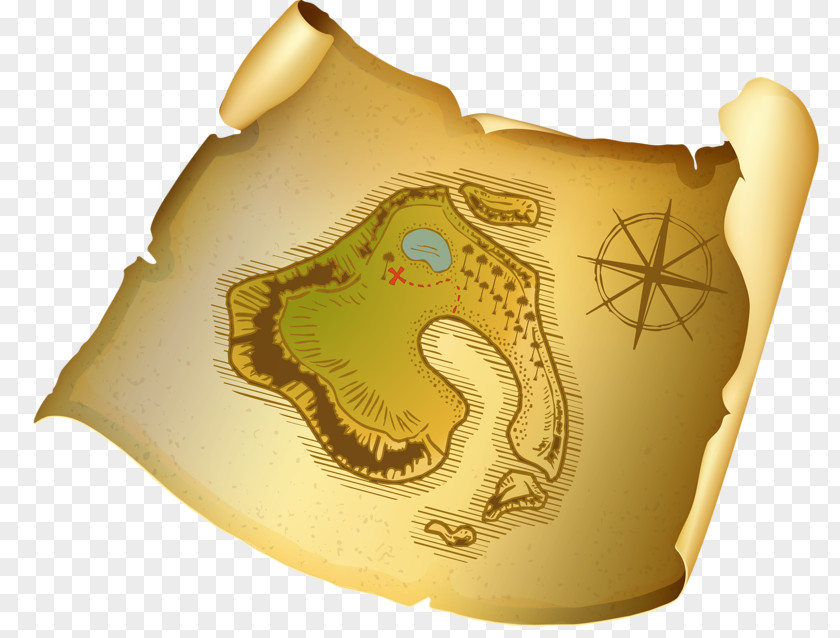 Sheepskin Map Treasure Island Clip Art PNG