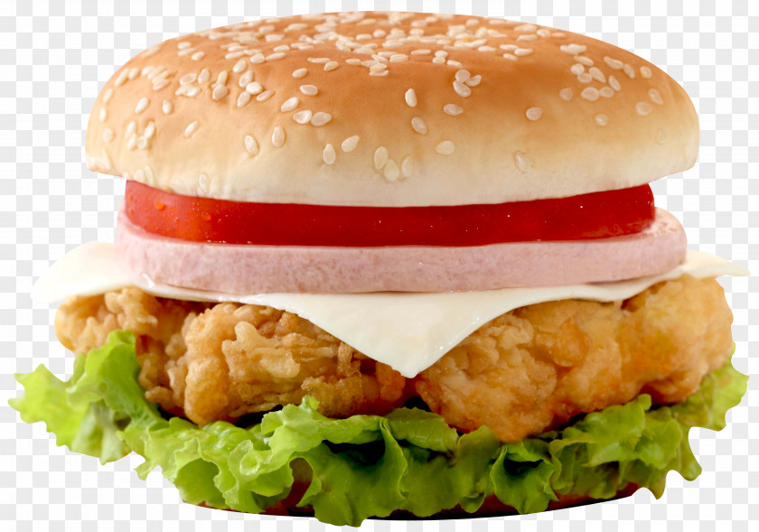Burger Hamburger Chicken Sandwich Cheeseburger Fast Food Junk PNG