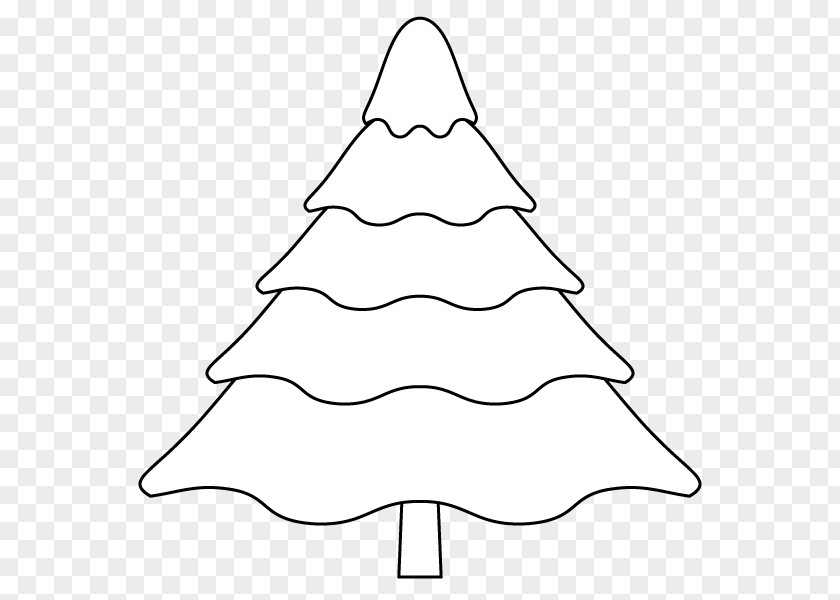 Christmas Tree Line Clip Art PNG