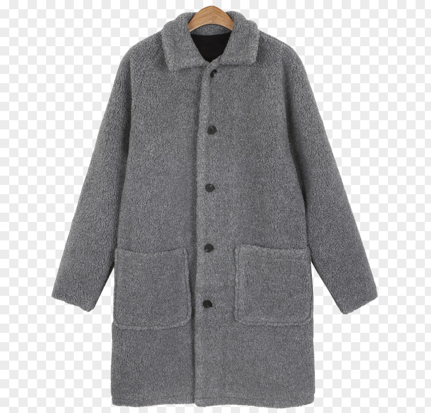 Dumbles Overcoat Grey Wool PNG