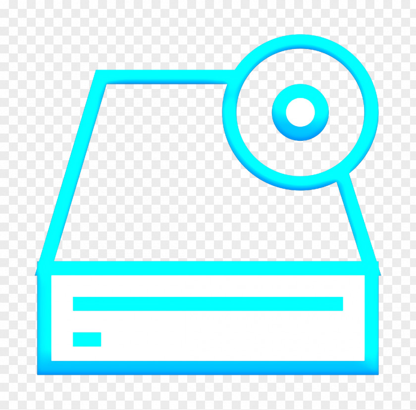 Electric Blue Aqua Cd Icon Cddrive Device PNG