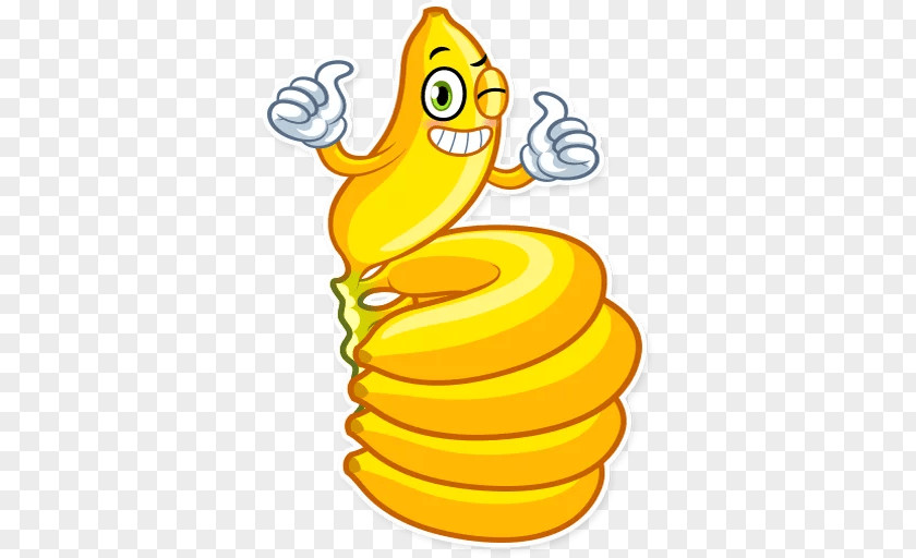 Banana Sticker Fruit Telegram PNG