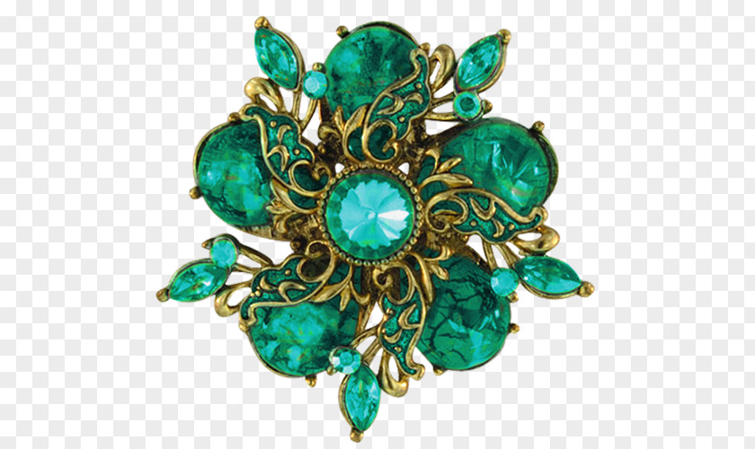 Emerald Jewelry Creative Jewellery Brooch PNG