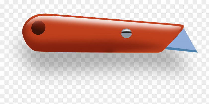 Orange Knife Utility Clip Art PNG