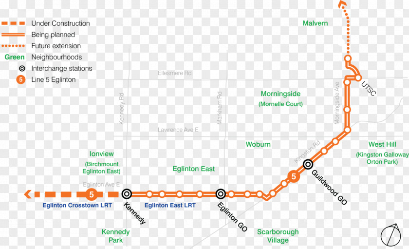 Eglinton Avenue Line 5 3 Scarborough Station Mount Dennis PNG