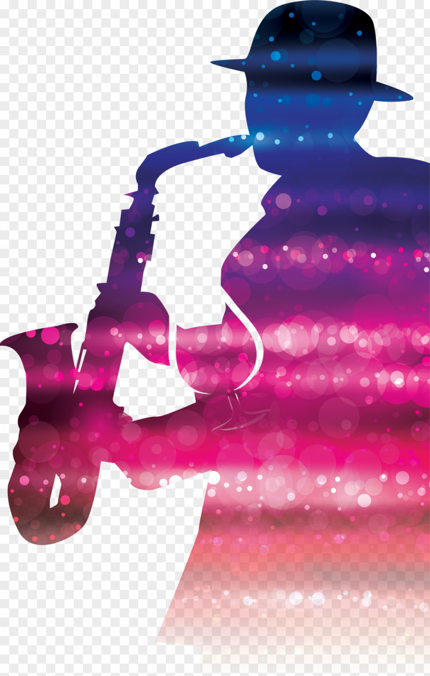 Saxophone Man Sketch PNG