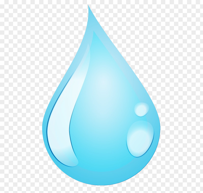 Turquoise Blue Watercolor Drop PNG