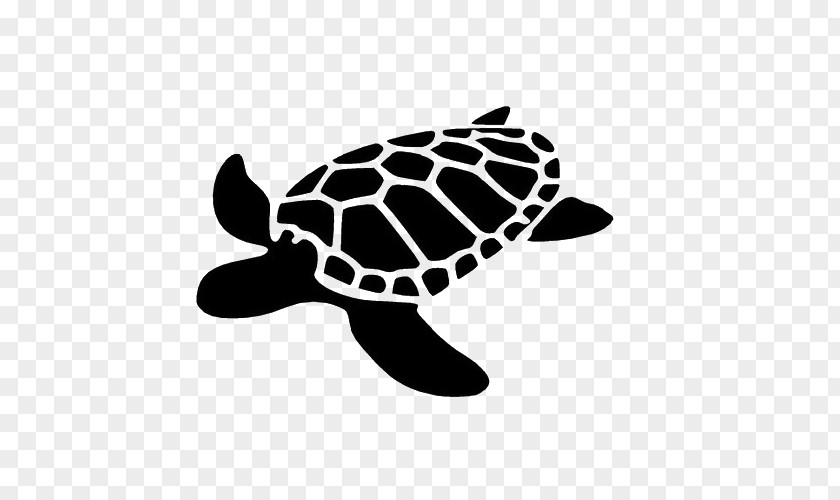 Turtle Sea Decal Silhouette Stencil PNG