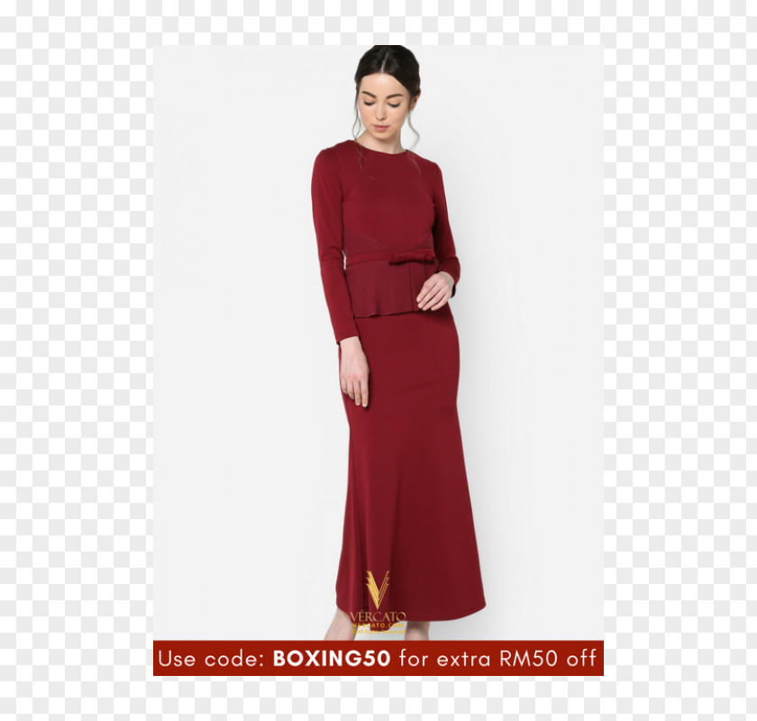 Boxing Belt Robe VERCATO Designer Muslimah Wear Kebaya Dress Blouse PNG