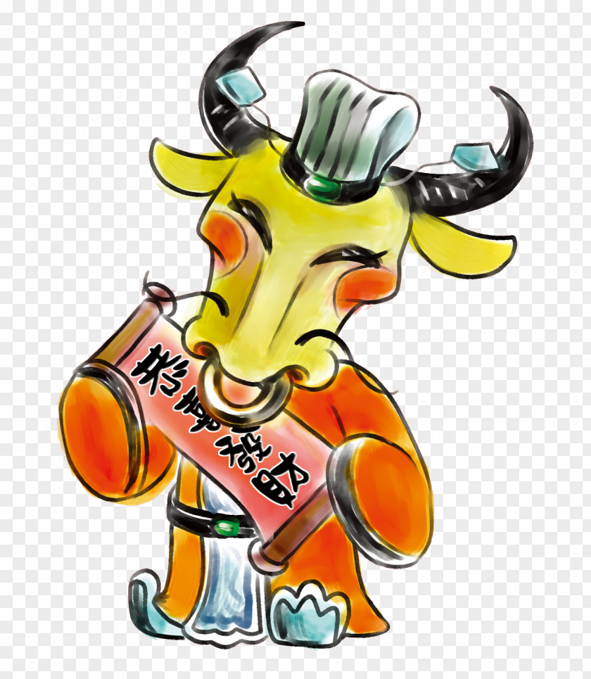 Cute Cartoon Cow Prediction .io Ox Rat Numerical Digit PNG