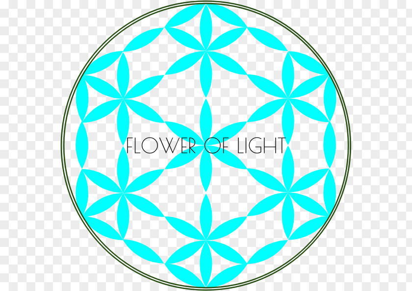 Vector Blue Floral Pattern Overlapping Circles Grid Sacred Geometry Astral Projection PNG