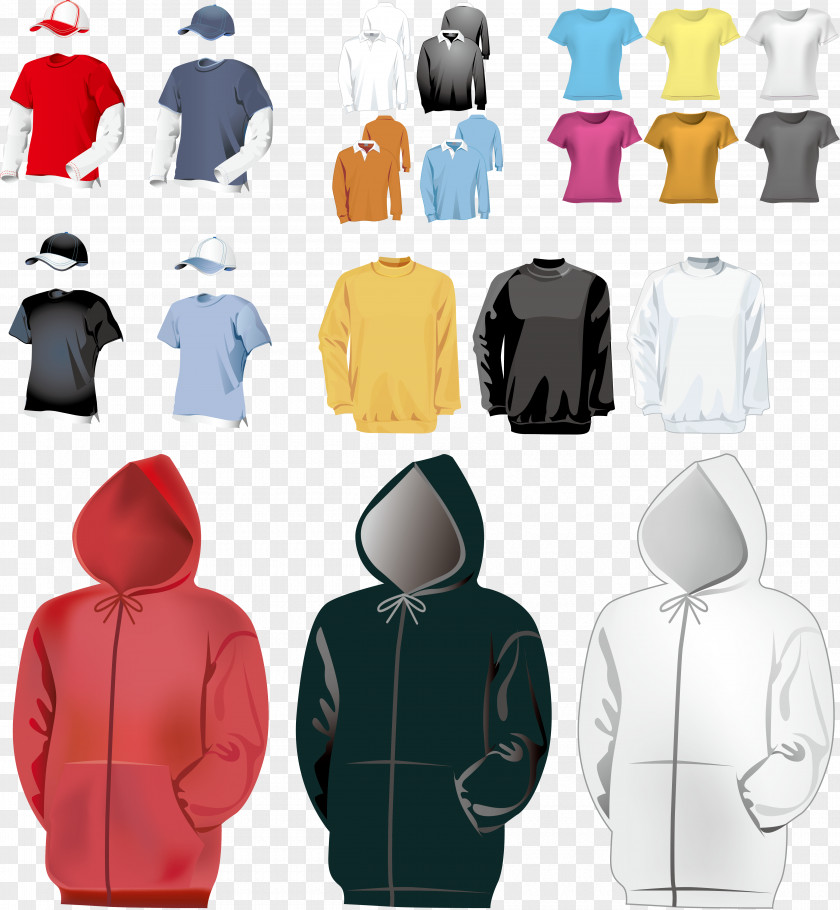 Blank Clothing Vector Material T-shirt Euclidean PNG