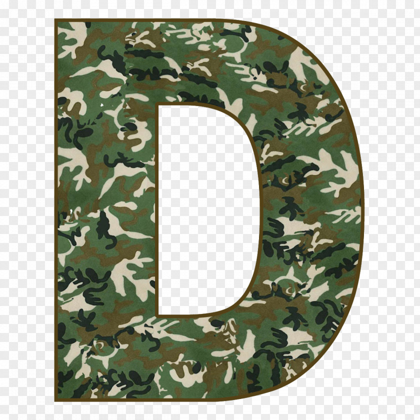 LETTER D Letter Case Alphabet Military Camouflage PNG