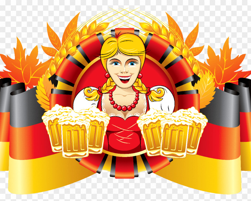 Oktoberfest Beer German Cuisine Illustration Vector Graphics PNG