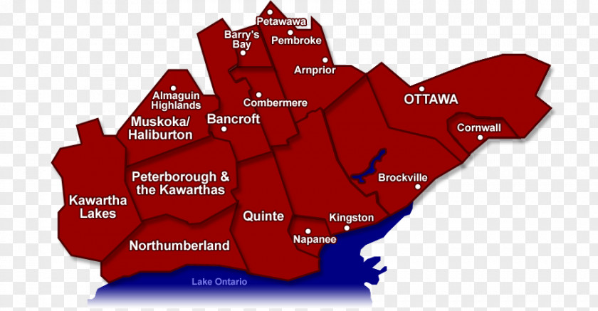 Ontario Map Cornwall Belleville Renfrew County Kingston PNG