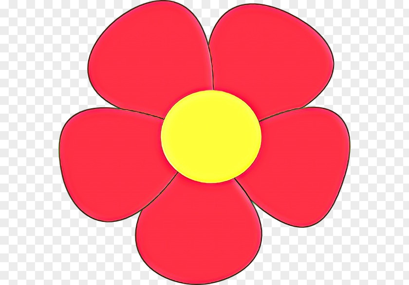 Petal Red Flower Plant Circle PNG