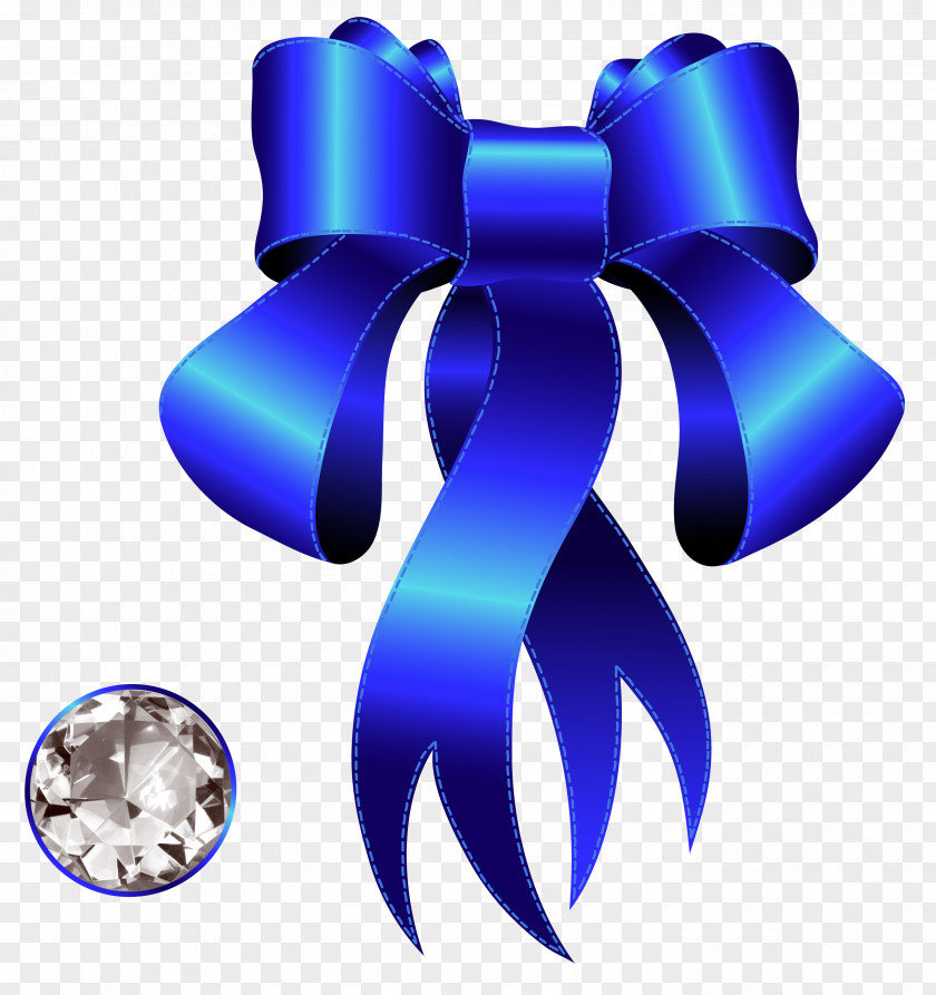 Blue Decorative Bow With Diamond Clipart Jewellery Clip Art PNG