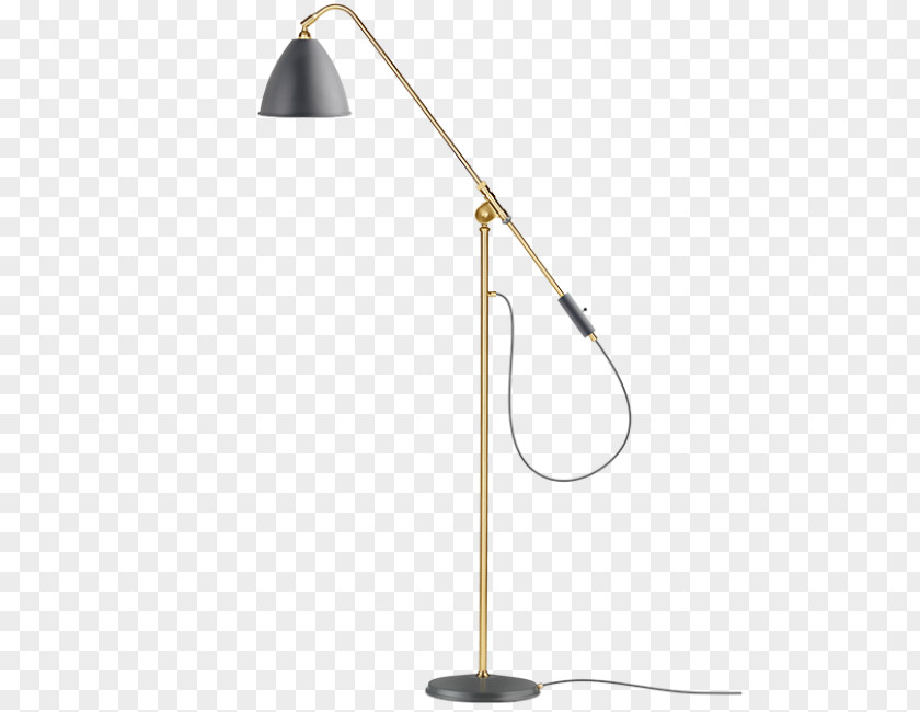 Grey Floor Brass Gubi Lamp Copper PNG
