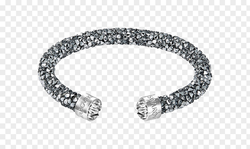 Swarovski Jewelry Black Bracelet Opening Earring AG Jewellery Bangle PNG
