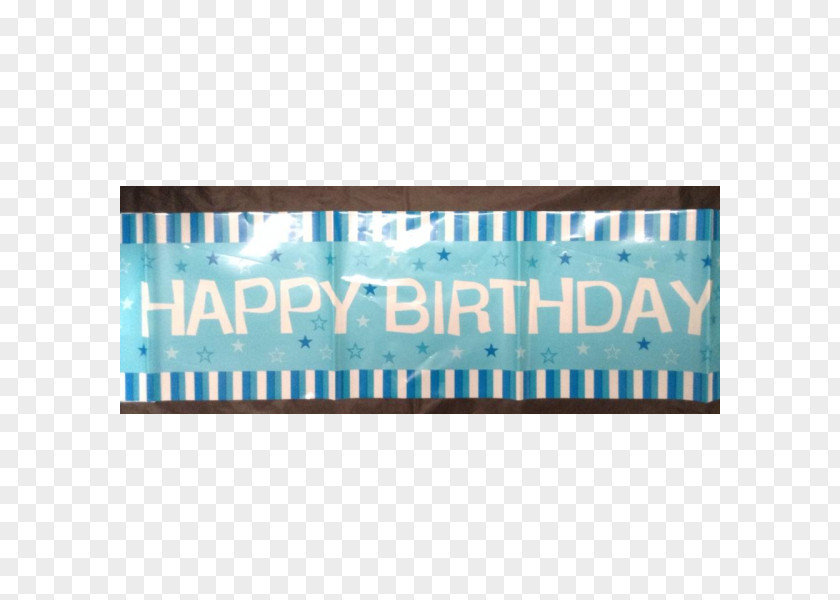 Blue Birthday Banner Rectangle Turquoise Font Product PNG