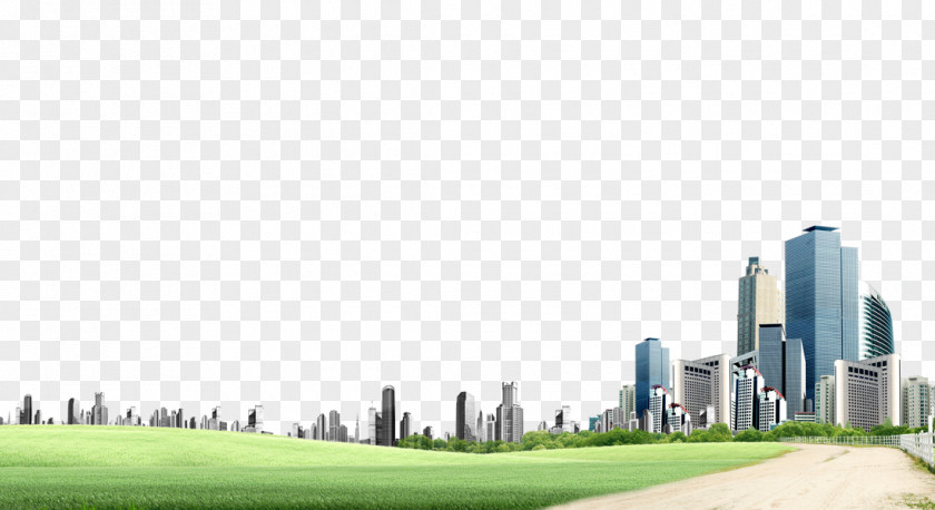 Free City Building Green Pull Material Shanghai PNG