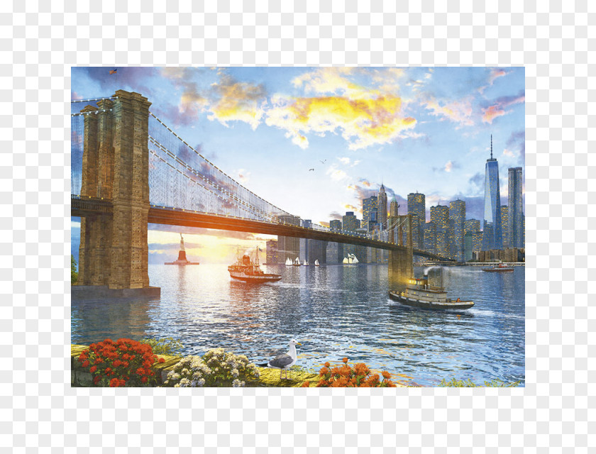 Toy Jigsaw Puzzles Educa Borràs Brooklyn Bridge PNG
