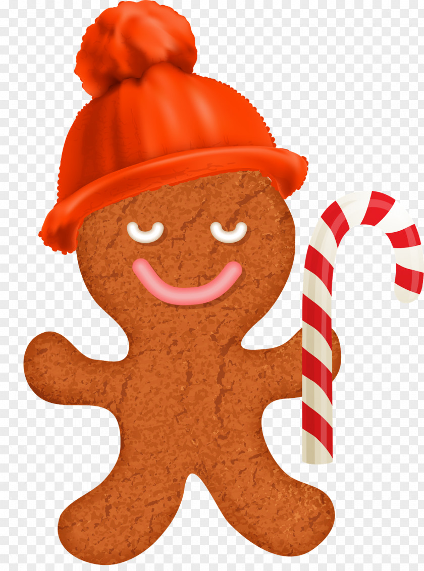 Candy Gingerbread House Cane Man Clip Art PNG