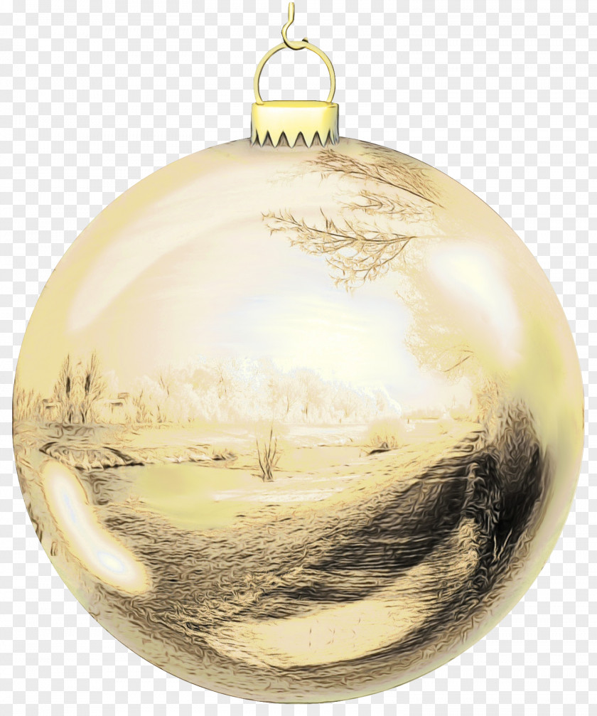 Silver Ball Christmas Ornament PNG