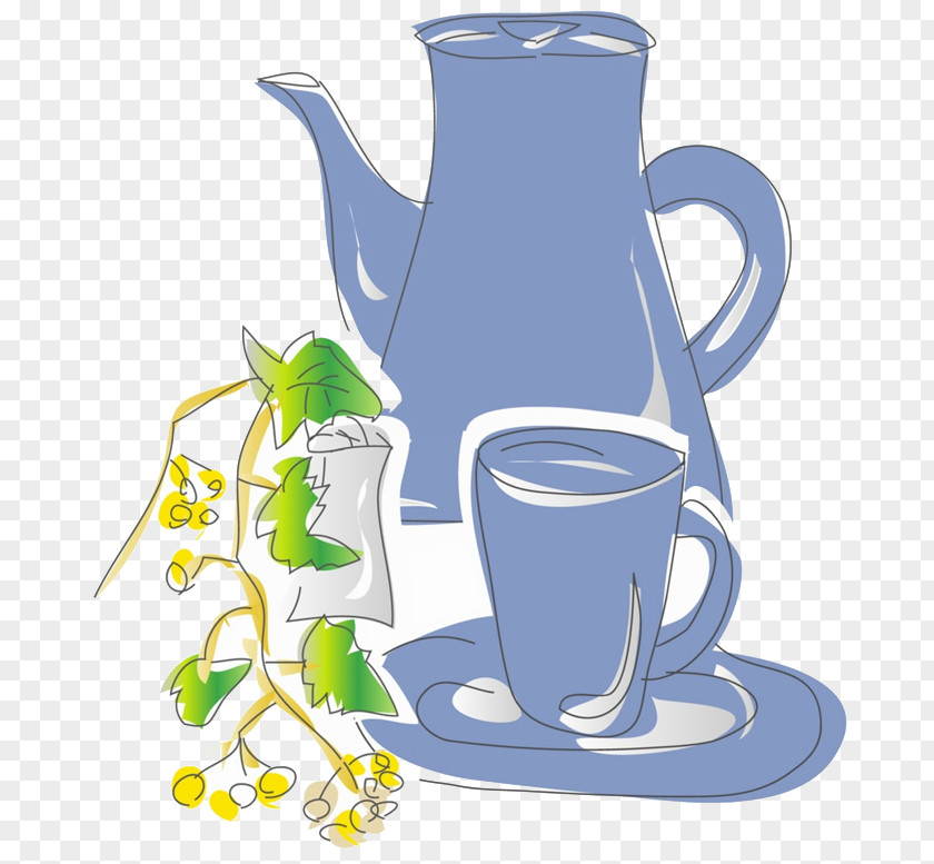 Tea Kettle Teapot Coffee Cup Clip Art PNG
