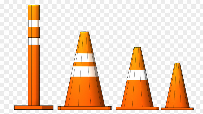 Traffic Cone 3D Modeling PNG