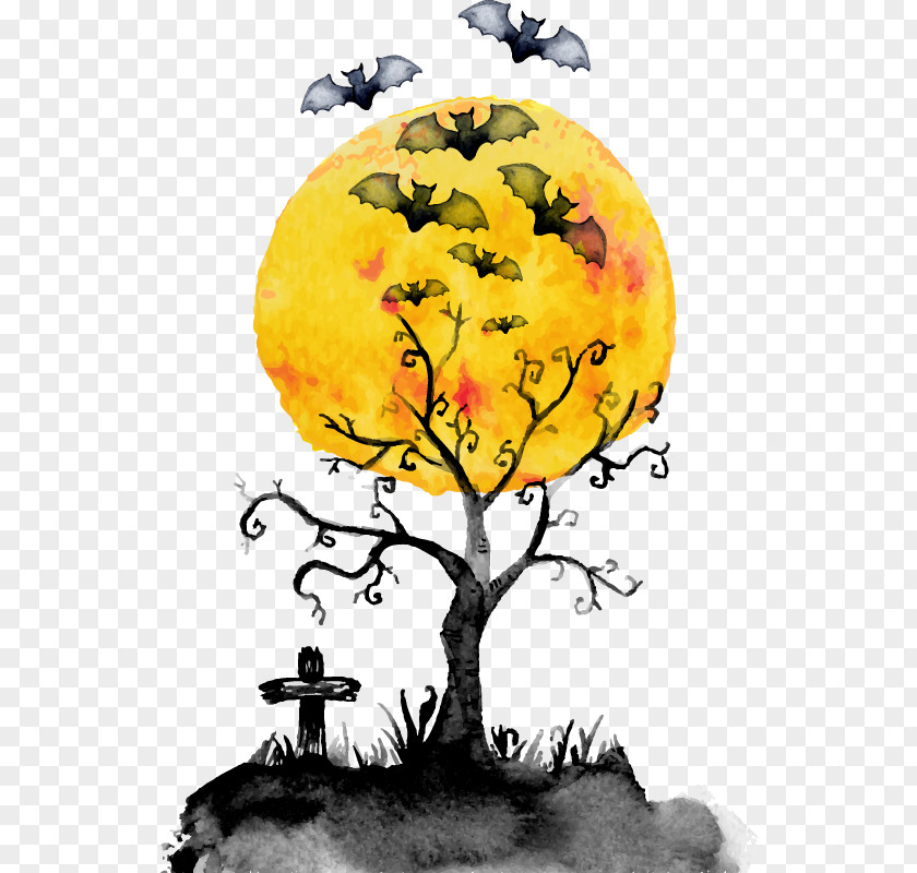 Halloween Design Elements Cemetery PNG