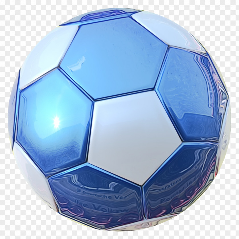 Sports Equipment Electric Blue Soccer Ball PNG