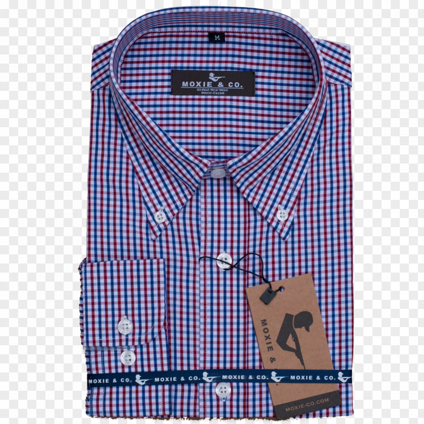 Dress Shirt Tartan Collar Sleeve Button PNG