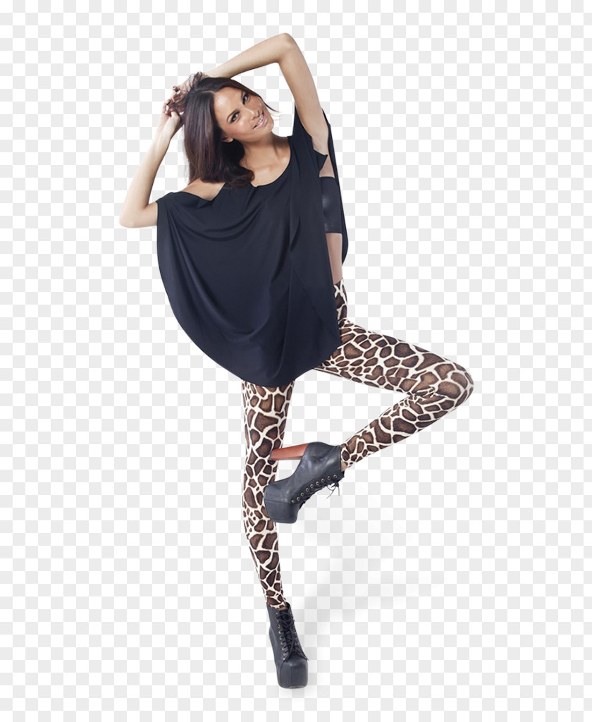 Giraffe Comic Leggings Shoulder Sleeve PNG