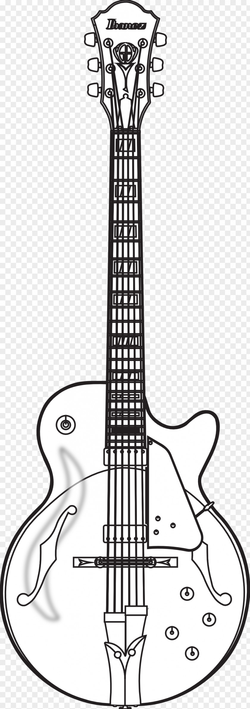 Guitar Black Cliparts Drawing Electric Sketch PNG