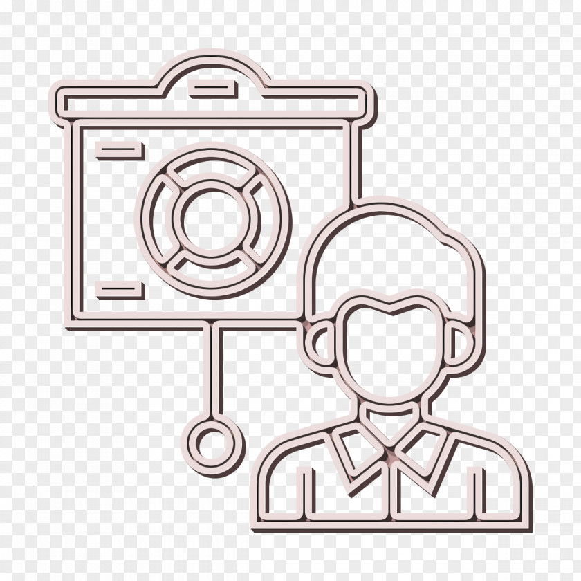 Line Art Bathroom Customer Icon PNG