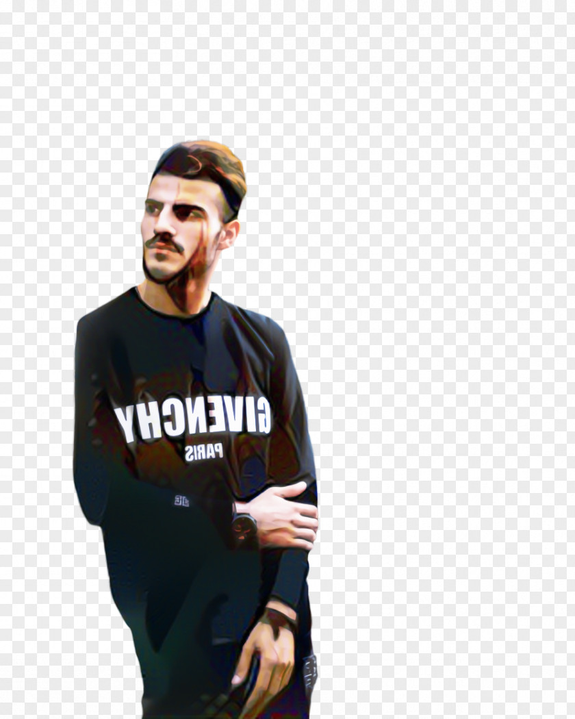 T-shirt Sleeve Outerwear Facial Hair PNG