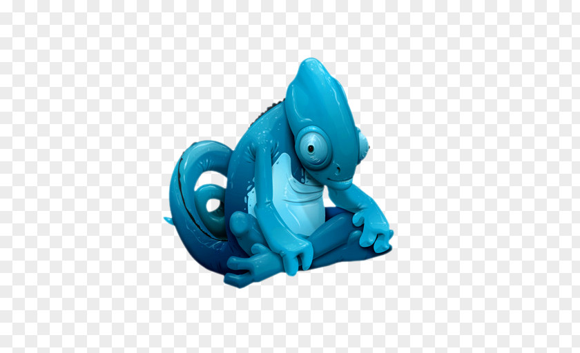 Blue Chameleon Icon PNG