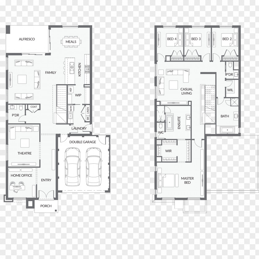 Design Floor Plan Furniture Technical Drawing PNG