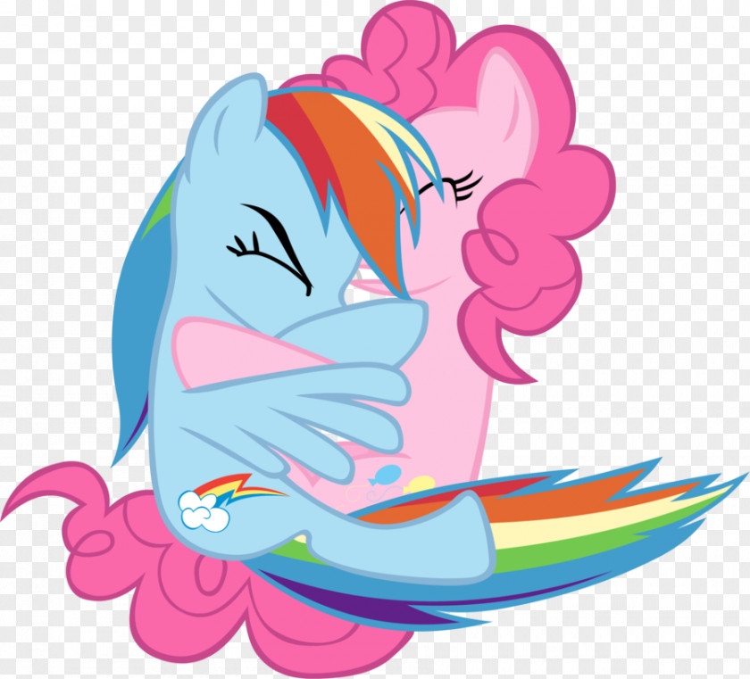 Pictures Of Hugging Pinkie Pie Rainbow Dash Hug Clip Art PNG