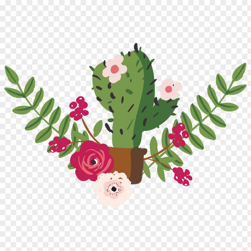 Potted Cactus Drawing Cactaceae Painting PNG