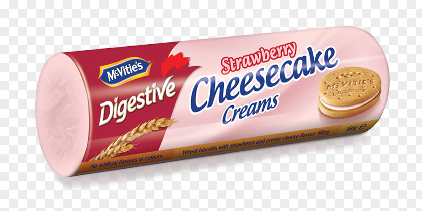 Strawberry Cheesecake Cream Digestive Biscuit Vanilla PNG