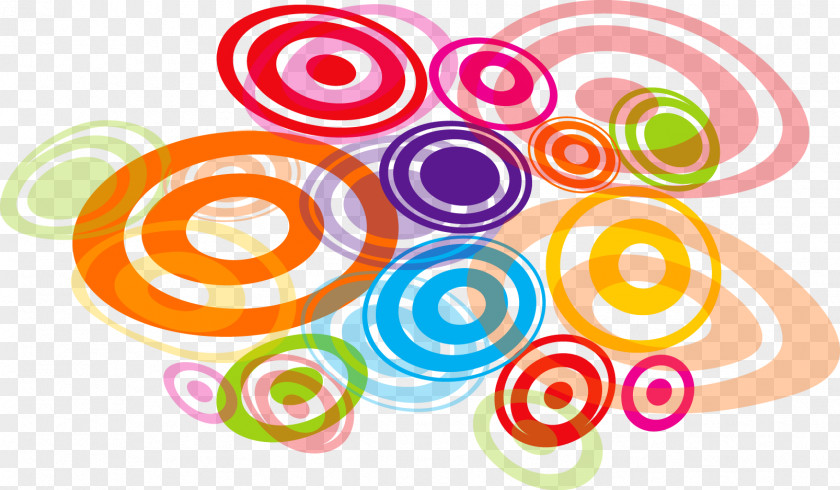 Vector Circle Color Abstract Art Clip PNG