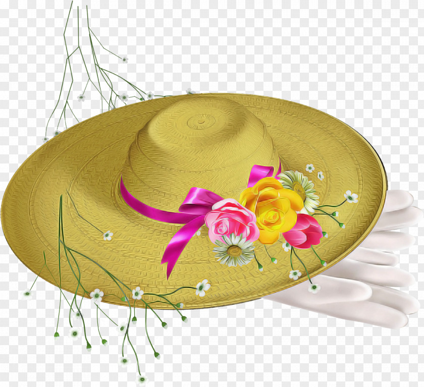Yellow Petal Hat PNG