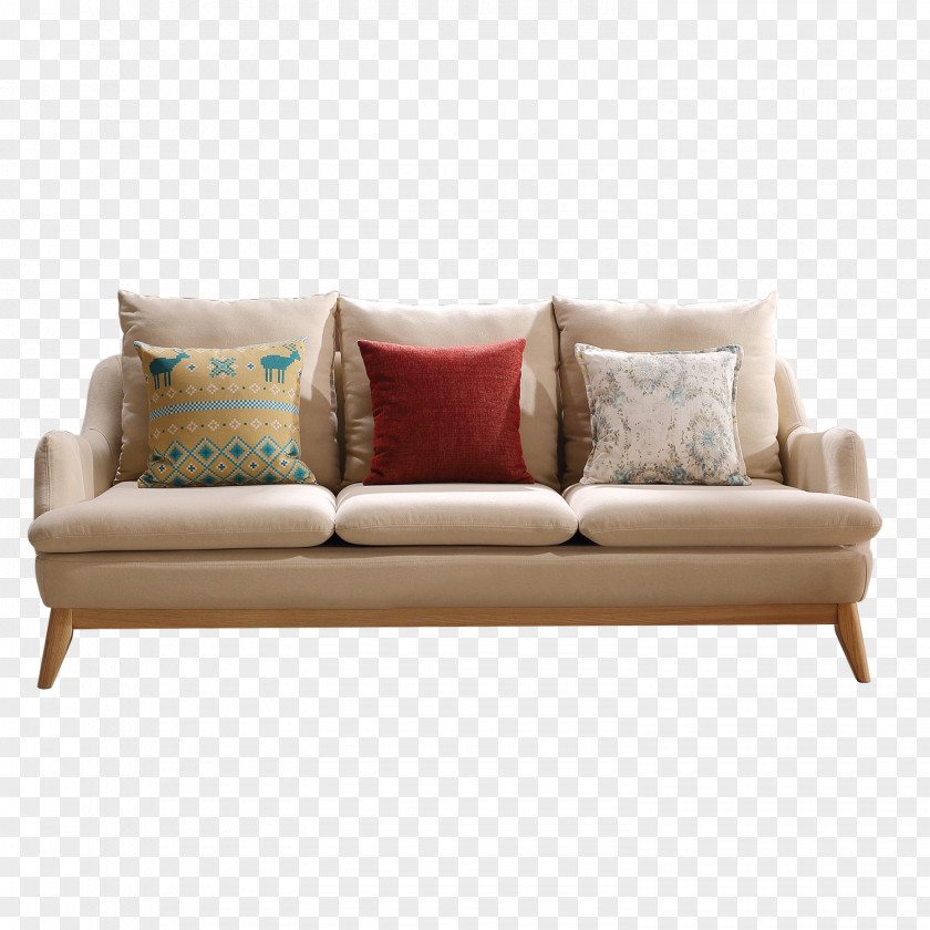 Fabric Sofa Bookcase Couch Wall PNG