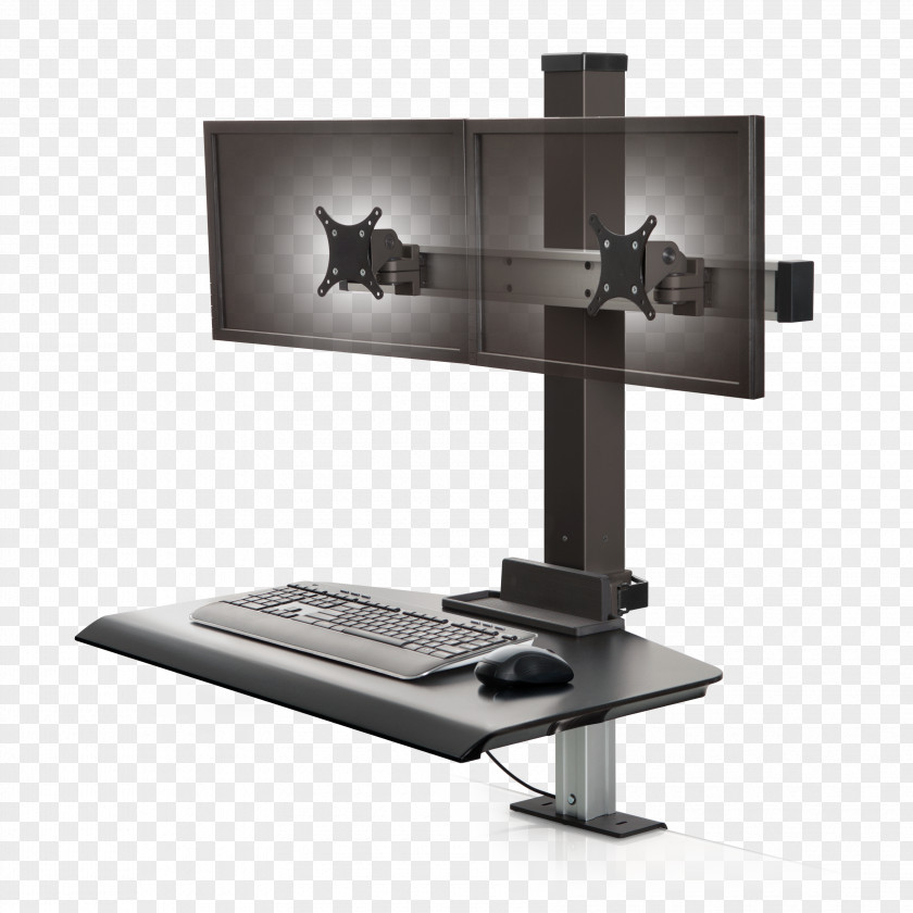 Computer Sit-stand Desk Standing Monitors Multi-monitor PNG