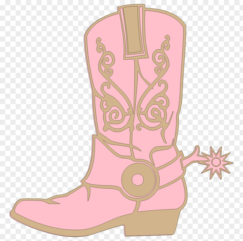 Cowgirl Cowboy Boot High-heeled Footwear Clip Art PNG